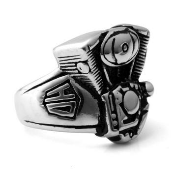 Motorcycle Engine V-Twin bikerring in chirurgisch staal beschikbaar voor biedingen