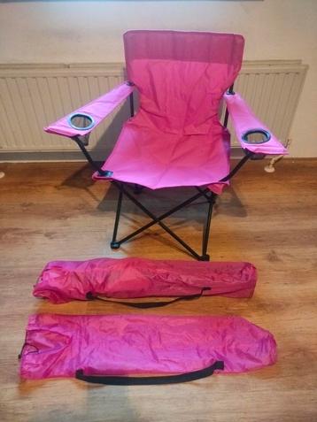 Kampeerstoel 2x roze kampeerstoelen (Bieden) beschikbaar voor biedingen