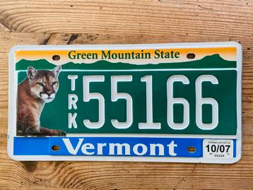 Amerikaanse nummerplaat Vermont USA beschikbaar voor biedingen