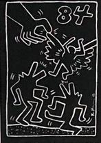 Keith Haring: slechte tekening. Verkocht met premium frame, Antiek en Kunst, Ophalen of Verzenden