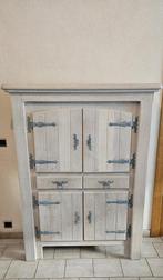 Vol eiken barkast, dressoir en tafel in whitewash, Enlèvement, Comme neuf
