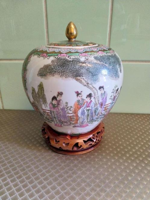 Chinese gemberpot 21cm voet diameter 13 cm, Antiek en Kunst, Antiek | Vazen, Ophalen of Verzenden