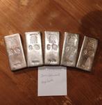 5 zilverbaren Tony Goetz 1kg, Postzegels en Munten, Edelmetalen en Baren, Ophalen, Zilver