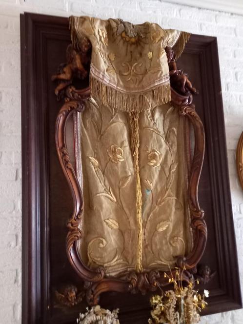 Antiek Houten Kader +Engelen+Religieuze doeken,GERESERVEERD, Antiek en Kunst, Curiosa en Brocante, Ophalen