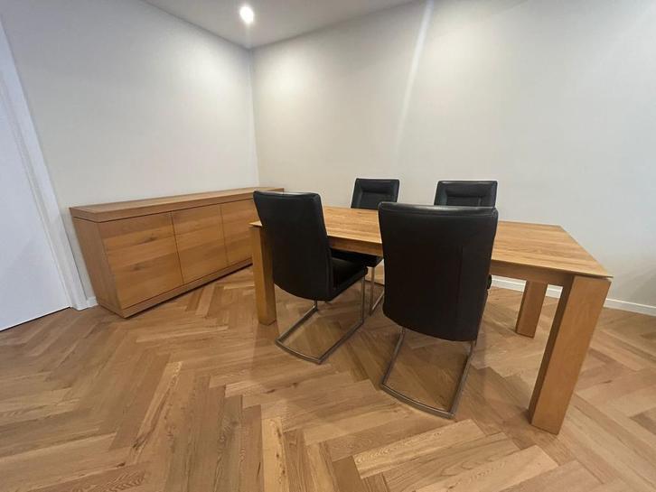 Teakhouten meubelen, Huis en Inrichting, Stoffering | Vloerbedekking, Zo goed als nieuw, Bruin, Ophalen