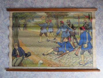 Schoolplaten Geschiedenis België Belgique Oorlog Guerre beschikbaar voor biedingen