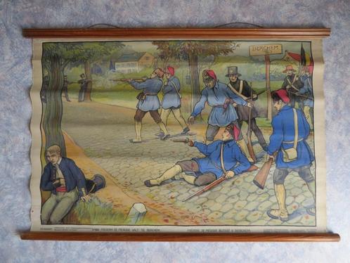Schoolplaten Geschiedenis België Belgique Oorlog Guerre, Verzamelen, Retro, Overige typen, Verzenden