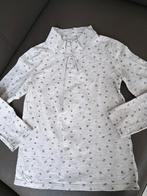 T-shirt lange mouw mt 128 feestelijk, Enlèvement, Comme neuf, Fille, Chemise ou À manches longues
