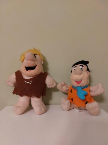 Vintage poppetjes Fred Flintstone Barney Rubble knuffels beschikbaar voor biedingen