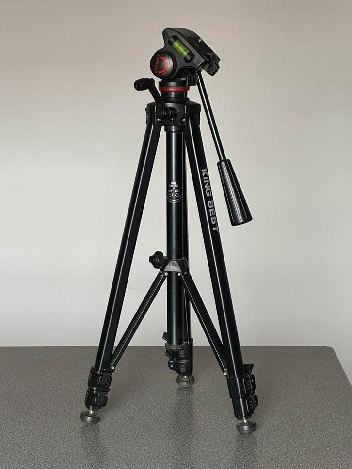 King Best Statief, Audio, Tv en Foto, Fotografie | Statieven en Balhoofden, Gebruikt, Driepoot, 175 cm of meer, Ophalen