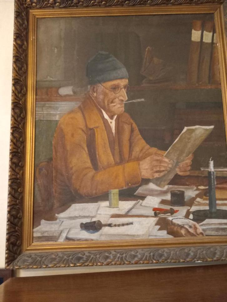 Een werknemer uit een ander tijdperk., Antiek en Kunst, Kunst | Schilderijen | Klassiek, Ophalen