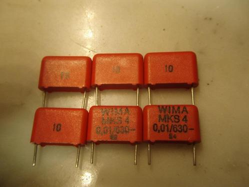 Condensator mkt 630v 10nf pitch 7,5 mm mks4 wima, Hobby en Vrije tijd, Elektronica-componenten, Nieuw, Ophalen of Verzenden