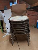 stapelstoelen, Huis en Inrichting, Stoelen, Ophalen, Gebruikt, Bruin, Vijf, Zes of meer stoelen