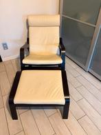 Fauteuil à bascule Poäng Ikea avec repose-pieds, Enlèvement, Utilisé