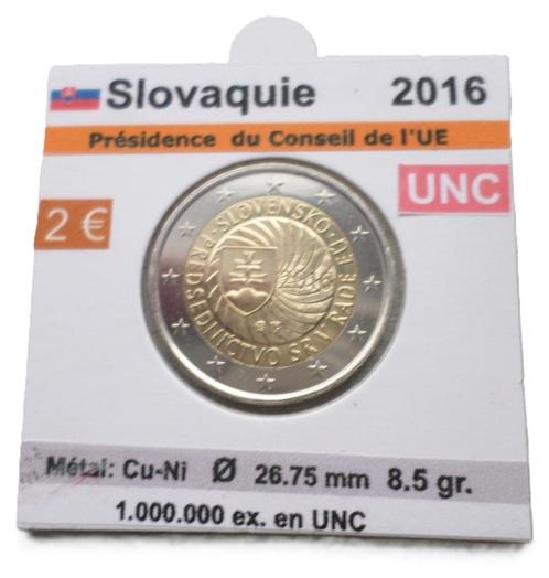 SLOVAQUIE 2 euros 2016 neuve UNC, Timbres & Monnaies, Monnaies | Europe | Monnaies euro, Monnaie en vrac, 2 euros, Slovaquie, Enlèvement ou Envoi