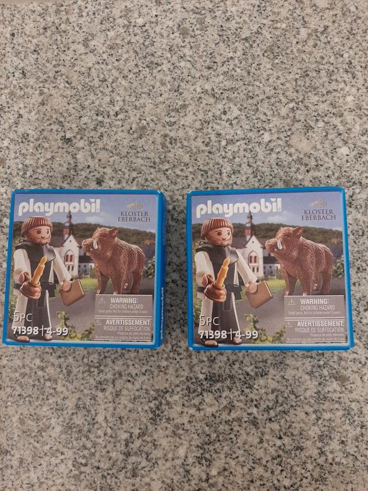 2x 71398 Pater Eberbach monnik met everzwijn, Kinderen en Baby's, Speelgoed | Playmobil, Nieuw, Los Playmobil, Ophalen of Verzenden