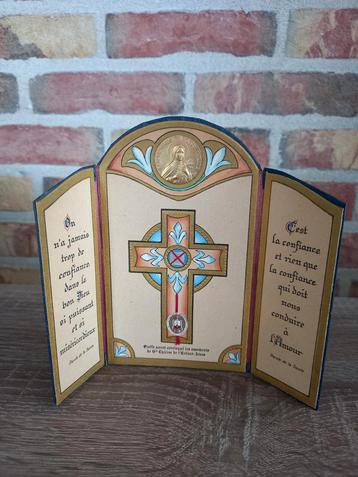Relikwie van Thérèse van Lisieux-Drieluik-Vintage-Zie Tekst beschikbaar voor biedingen