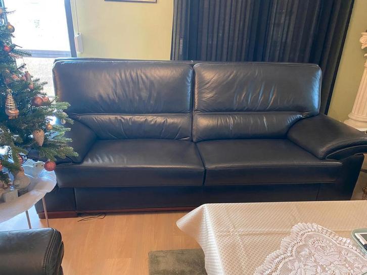 Lederen salon, Huis en Inrichting, Zetels | Zetels, Ophalen