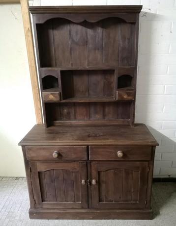 Landelijke buffetkast | dressoir met opzet in massief hout beschikbaar voor biedingen