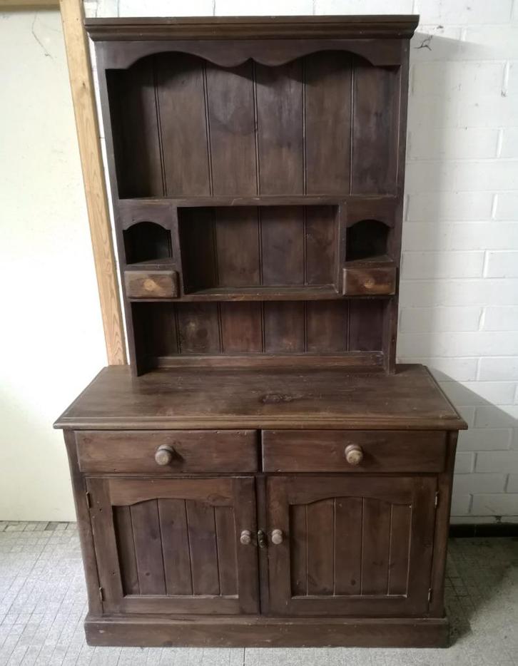 Landelijke buffetkast | dressoir met opzet in massief hout, Huis en Inrichting, Kasten | Buffetkasten, Gebruikt, 150 tot 200 cm
