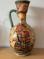 Vase ancien, décor voilier 52cm hauteur