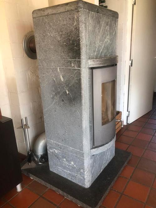 Speksteenkachel, Huis en Inrichting, Kachels, Zo goed als nieuw, Vrijstaand, Hout, Ophalen