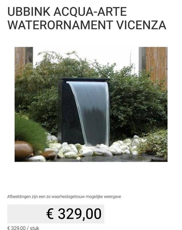 UBBINK ACQUA-ARTE
WATERORNAMENT VICENZA, Jardin & Terrasse, Pièces d'eau & Fontaines, Neuf, Fontaine, Autres matériaux, Enlèvement ou Envoi