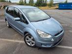 Ford S-Max 1.8 TDCi 125 Cv 1er Proprio 195km, Auto's, Ford, Monovolume, Zwart, Blauw, 5 deurs
