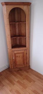 Meuble de coin en pitchpin, Ophalen, Gebruikt