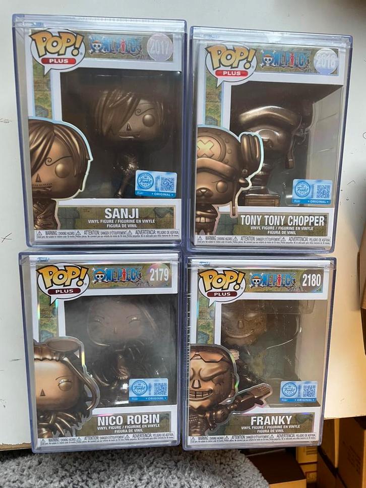 Lot 4 Funko Pop Sanji Chopper Franky Robin 25e jaar, Verzamelen, Lord of the Rings, Zo goed als nieuw, Ophalen of Verzenden