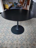Ronde zwarte houten tafel, Ophalen, Gebruikt
