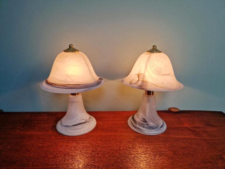 Duo de lampes champignon en verre de Murano, 1970-80, Antiquités & Art, Antiquités | Éclairage, Enlèvement ou Envoi