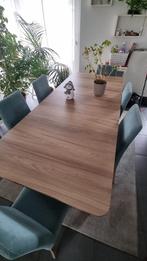 Uitschuifbare tafel als nieuw + 6 perfecte stoelen, Huis en Inrichting, Ophalen, Kersenhout, 50 tot 100 cm, Zo goed als nieuw