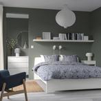 Ikea bedframe ASKVOLL, Huis en Inrichting, Slaapkamer | Bedden, Ophalen, Wit, 140 cm, Zo goed als nieuw