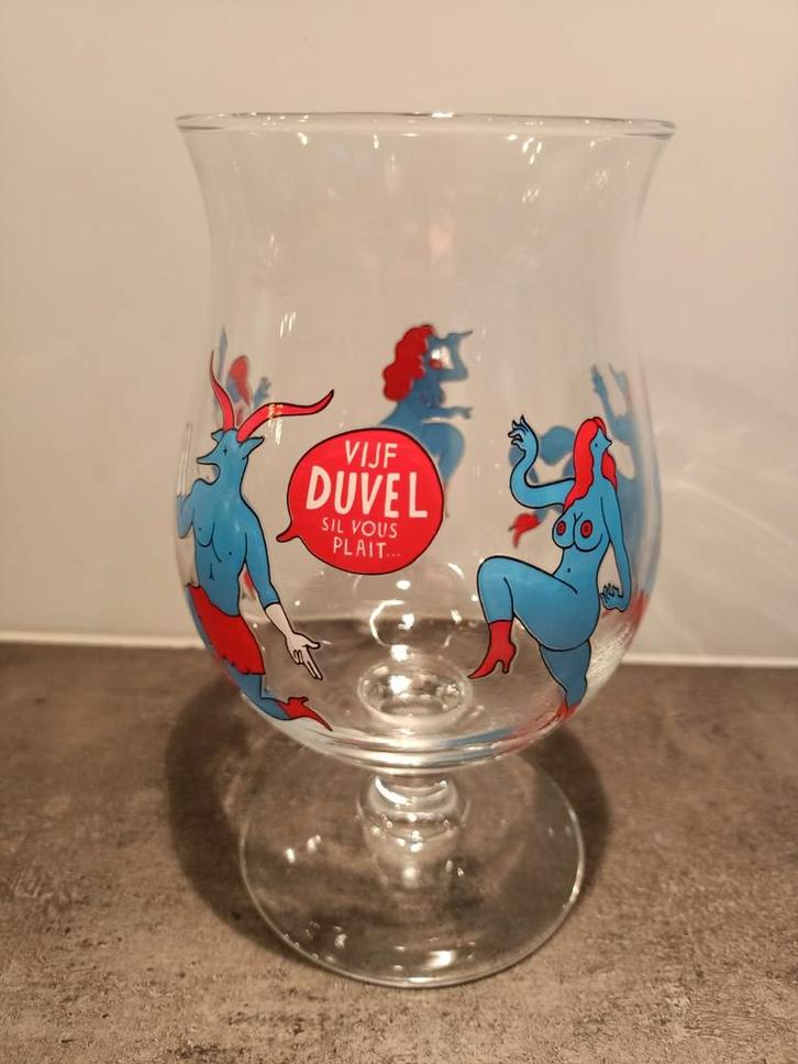 Duvel Piet Parra bierglas, Verzamelen, Biermerken, Zo goed als nieuw, Duvel, Ophalen of Verzenden