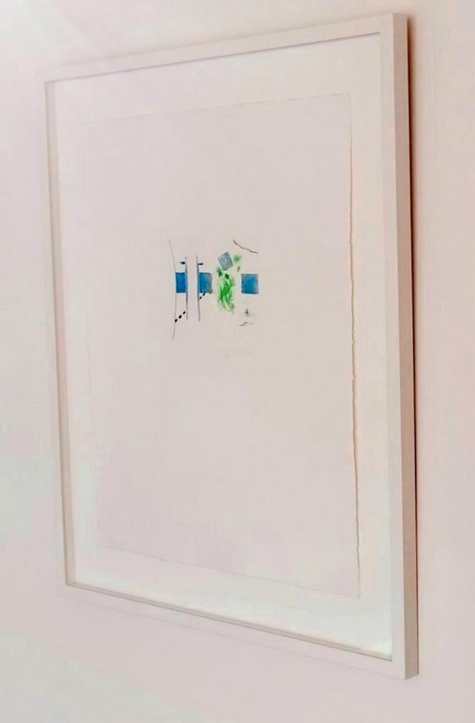 Roger Raveel blauw groen tuingezicht ets, Antiek en Kunst, Kunst | Etsen en Gravures, Ophalen