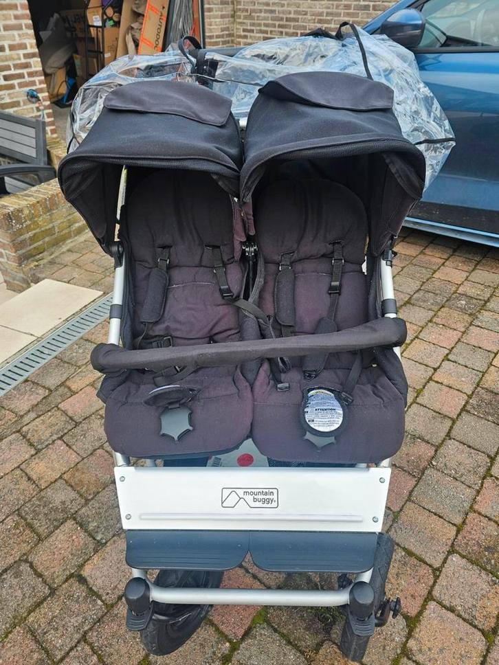 Mountain buggy duet met draagmand en regenhoes, Kinderen en Baby's, Tweelingen en Meerlingen, Ophalen
