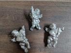 3 zilverkleurige engeltjes - kerstversiering, Enlèvement ou Envoi, Utilisé