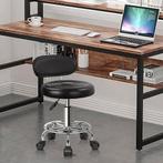 Draaibare kruk met wieltjes | zwart | Nieuw, -, Verzenden, -, 60 tot 90 cm