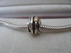 Pandora zilveren bedel met gouden blokjes, Handtassen en Accessoires, 1 bedel, Ophalen of Verzenden, Zilver, Pandora