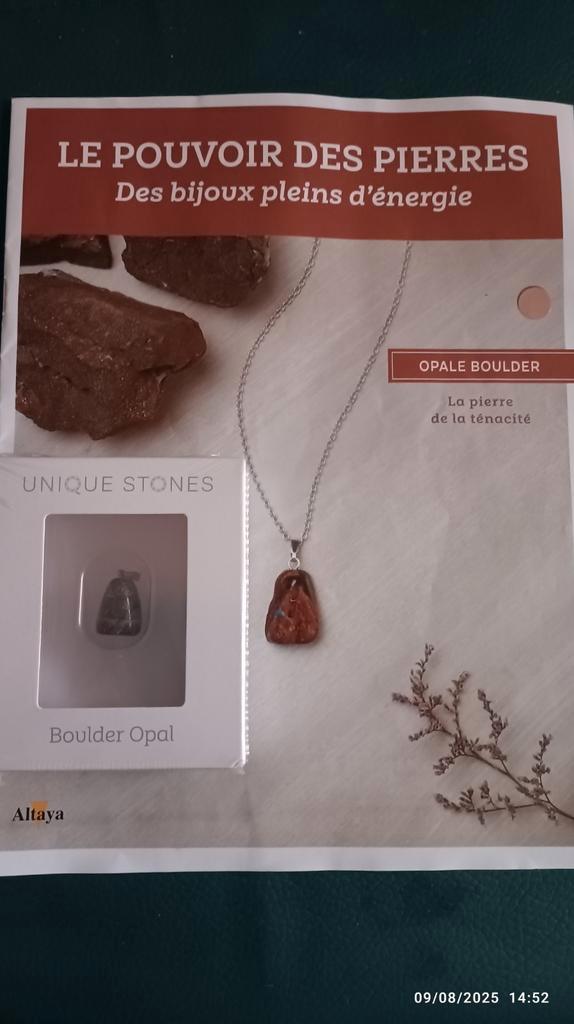 Australian Boulder opaal hanger met certificaat, Handtassen en Accessoires, Edelstenen, Nieuw, Ophalen of Verzenden