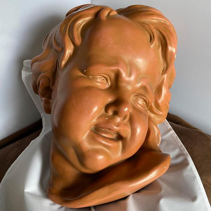 Groot Engelen/kinder hoofd, Verzamelen, Beelden en Beeldjes, Ophalen of Verzenden