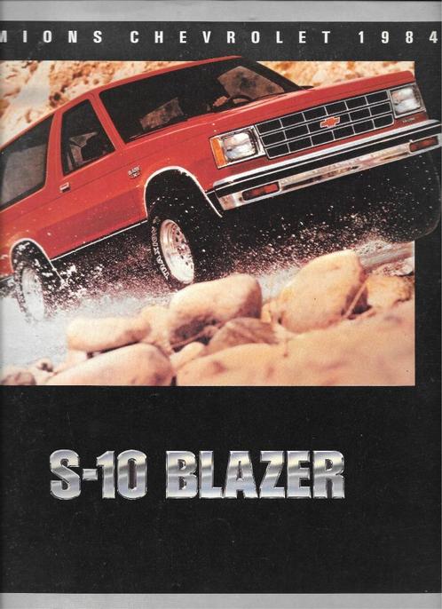 CHEVROLET S-10 BLAZER, 1984, Livres, Autos | Brochures & Magazines, Comme neuf, Chevrolet, Envoi