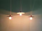 Trio van groen geëmailleerde industriële hangers, Ophalen of Verzenden