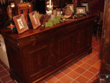 Massief TEAKHOUTEN 3-deurs DRESSOIR Louis Philippe flamant beschikbaar voor biedingen