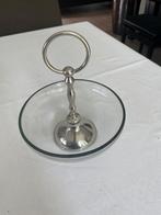 Etagère voor gebakjes, 1 laags. Glas en metaal, Huis en Inrichting, Ophalen of Verzenden, Nieuw