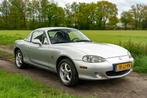 Mazda MX-5 uit 2002 | ROESTVRIJ | ERG LAGE KM | HARDTOP, Te koop, Zilver of Grijs, Benzine, Stof