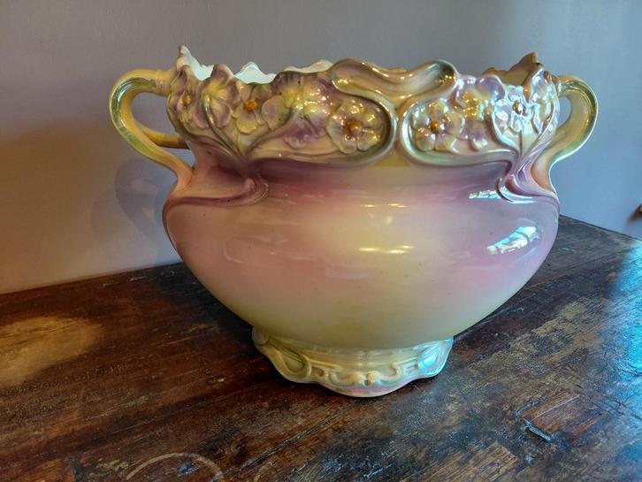 Groot Royal Bonn Franz Anton Mehlem Art Nouveau Jugendstil, Antiek en Kunst, Antiek | Keramiek en Aardewerk, Ophalen of Verzenden