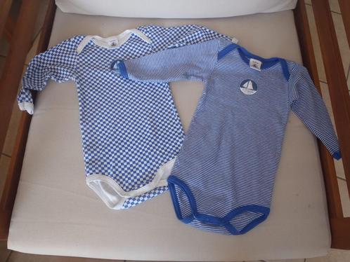 1 set van 2 rompers maat 68 - kleine boot, Kinderen en Baby's, Babykleding | Maat 68, Zo goed als nieuw, Jongetje, Nacht- of Onderkleding