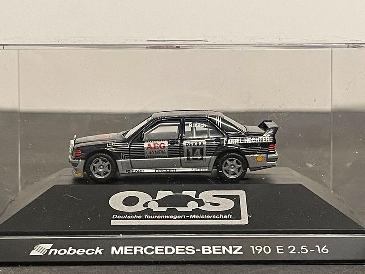 Herpa MB 190E 2.5 Evo I startnr.14 PC-box 1:87, Hobby & Loisirs créatifs, Voitures miniatures | 1:87, Comme neuf, Voiture, Herpa